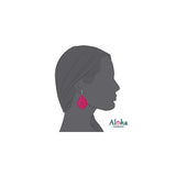 Aretes colgantes de filigrana victoriana para mujer