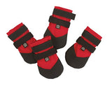 Ultra Paws Botas duraderas para perros, color negro, ligeras, resistentes al agua, para perros pequeños, perros medianos, perros grandes y perros XL (protector antideslizante para patas ajustables reflectantes de velcro para botas)