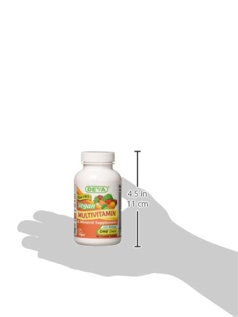 Deva Vegan Multivitamina y suplemento mineral sin hierro – 90 tabletas