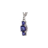 Aretes con colgante de tres piedras preciosas originales