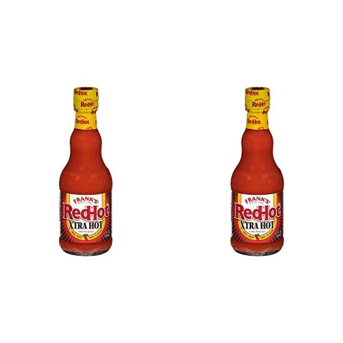 Frank&#39;s RedHot Xtra Hot Cayenne Pepper Salsa picante (Keto Friendly), 12 onzas líquidas (paquete de 2)