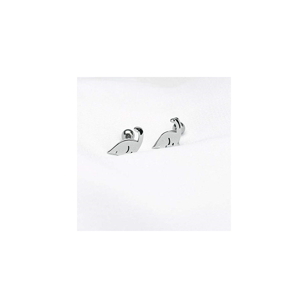 Aretes de dinosaurio Tornillo  de acero quirúrgico