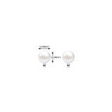 Aretes de perlas de agua dulce simuladas en pendientes