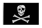 bandera de poliéster con arandelas de latón, calavera pirata