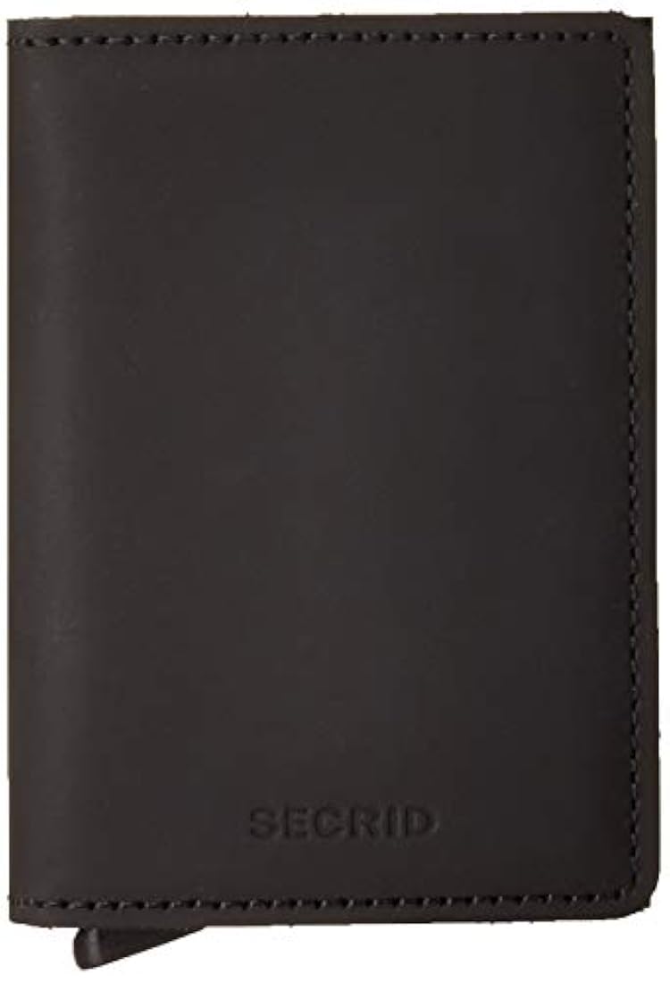 Funda de piel sintética sintética para tarjetas de 12 tarjetas, cartera Rfid, Negro mate