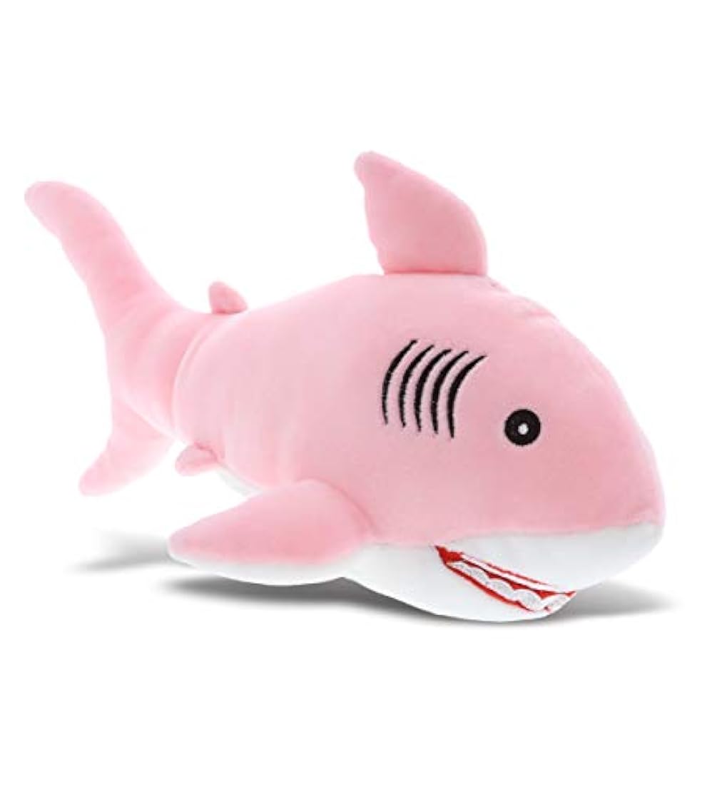 Peluche de tiburón color rosa y blanco 12in.Puzzled Inc