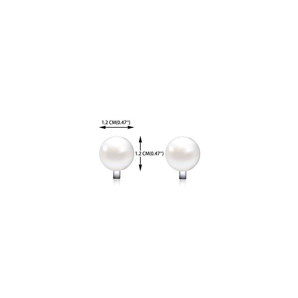 Aretes Clip de perlas de agua dulce simuladas para mujeres