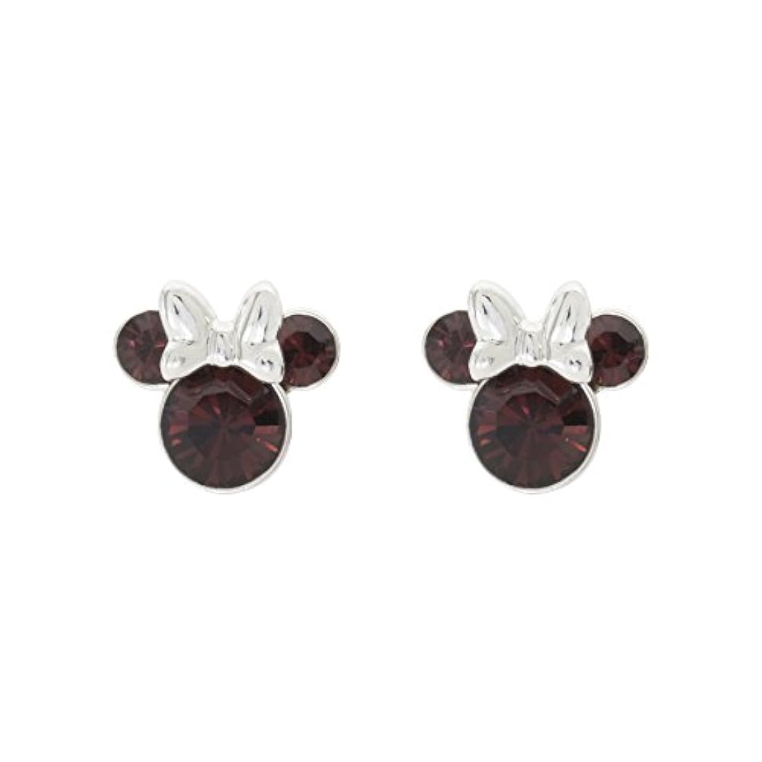 pendientes chapados en plata de cristal para mujeres y niñas