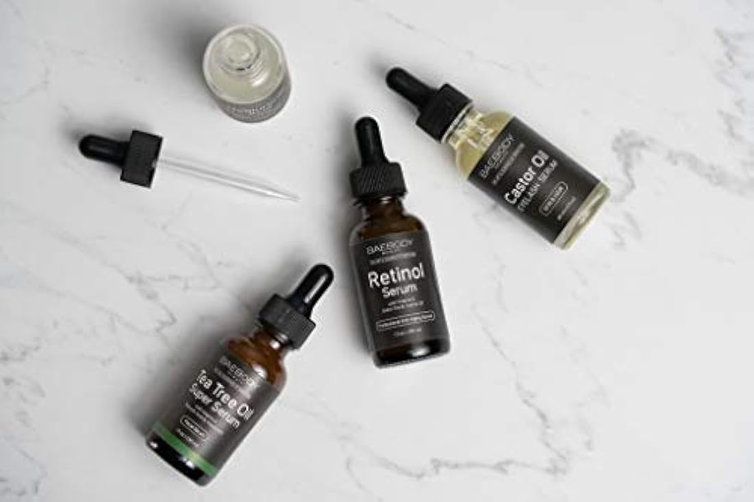 Baebody Retinol Sérum facial tópico con vitamina E, ácido hialurónico y aceite de jojoba, 1 onza