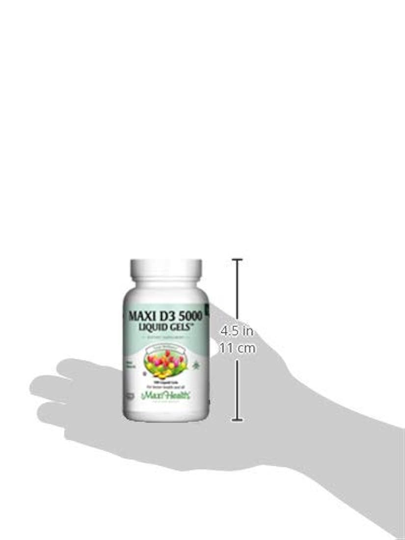 Maxi 5000 mg Suplemento de Vitamina D3 Liquid Gel, 1, 1