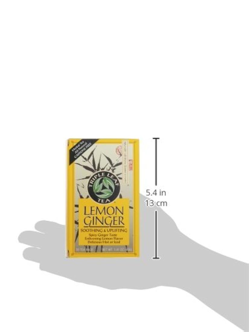 Triple hojas té jengibre bolsas de té, limón, 20 unidades