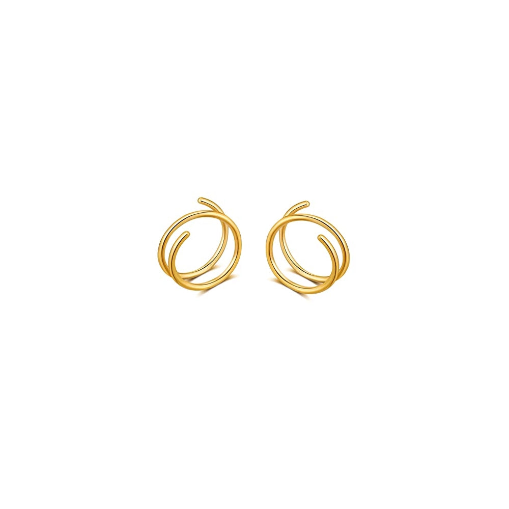 Aretes de aro dobles para mujeres