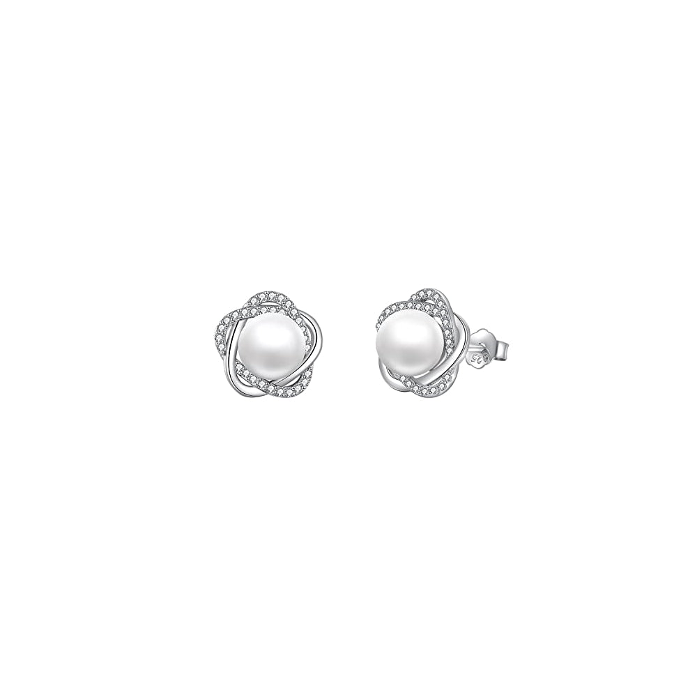 Aretes de perlas para mujer
