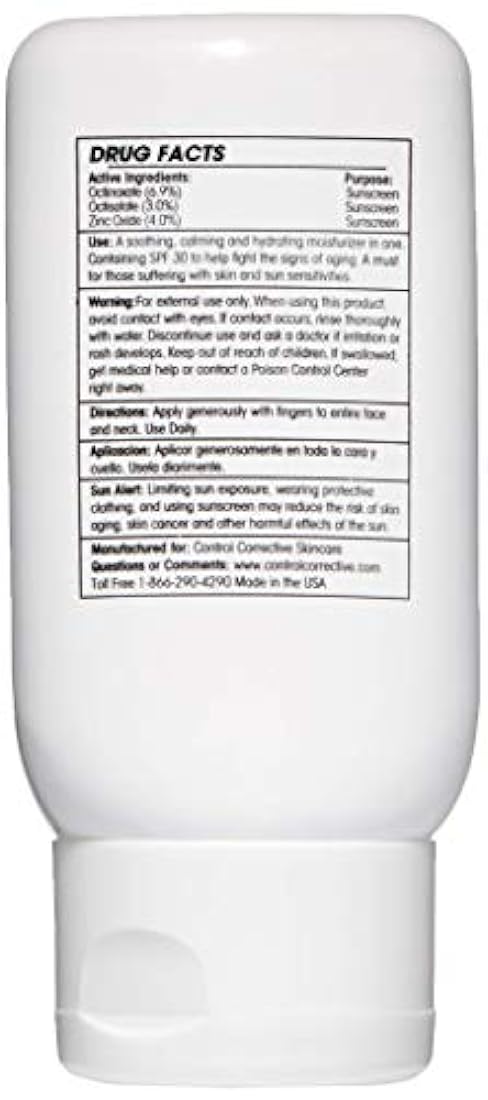 Control Correctivo Botánico Calmante Crema SPF 30, 2.5 onzas