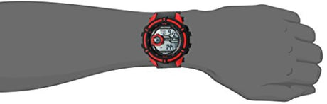 Reloj digital con correa de resina para hombre rojo y negro