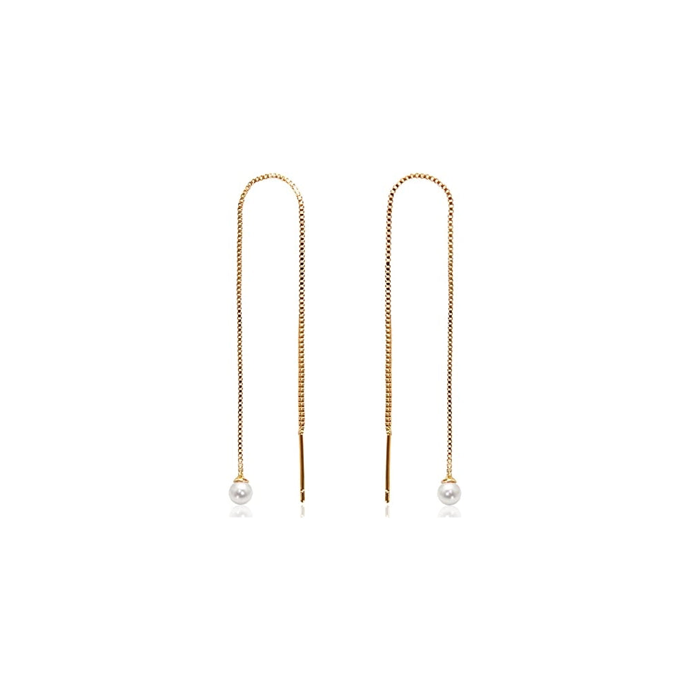 Aretes enhebradores para mujer con ópalos hipoalergénicos