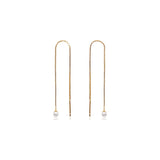 Aretes enhebradores para mujer con ópalos hipoalergénicos