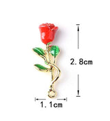 Paquete de 10 colgantes de rosas 3D para pulseras de regalo