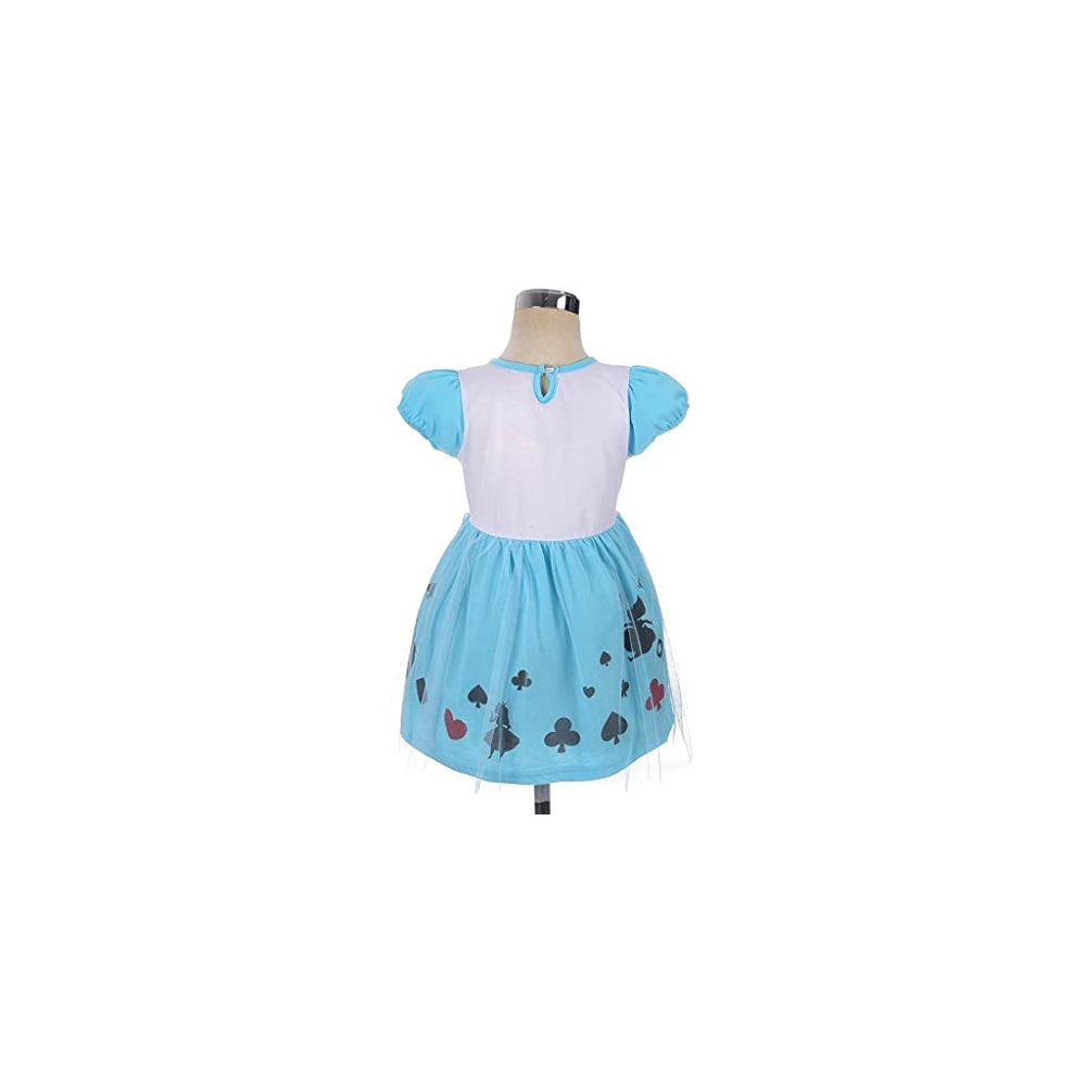 Vestido de princesa para niñas pequeñas azul claro 12-24 m