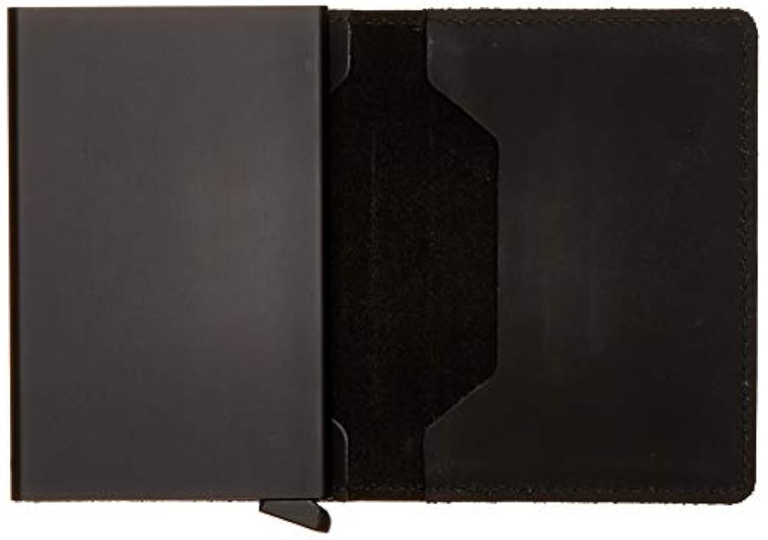 Funda de piel sintética sintética para tarjetas de 12 tarjetas, cartera Rfid, Negro mate