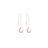 Aretes de plata de ley  con forma de onda