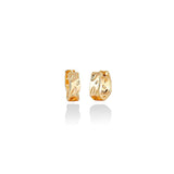 Aretes de presión pequeños,chapados en oro de 14 quilates