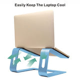 Soporte ergonómico de aluminio para laptop, soporte de computadora portátil, elevador desmontable para laptop, soporte para portátil compatible con MacBook Pro/Air HP Lenovo Samsung, Dell, todos los portátiles de 10 a 17.3 pulgadas (azul cielo)