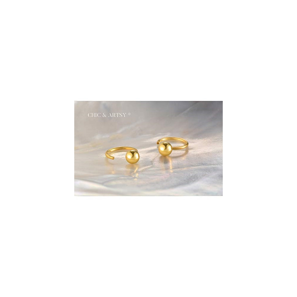 Aretes de aro de plata pequeños para mujer