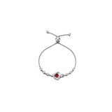 Pulseras de piedra natal para mujer de plata de ley