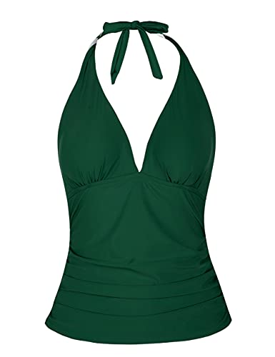 Parte superior de tankini para natación, con cuello