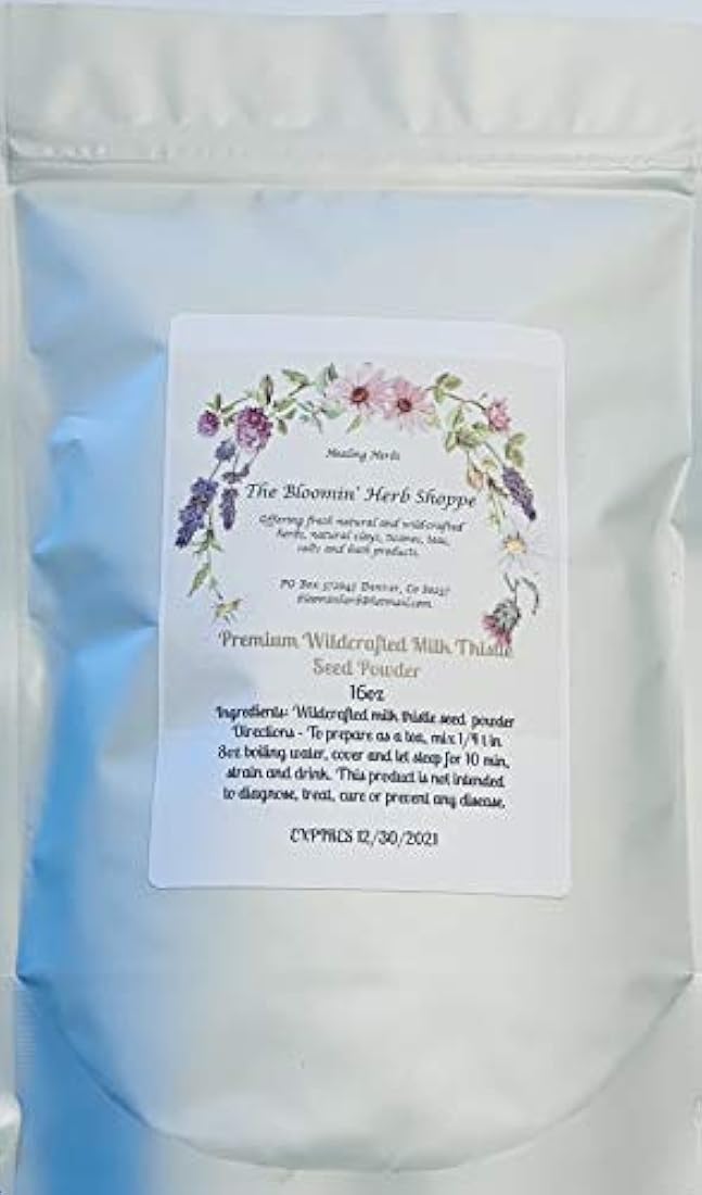 Cardo Mariano Semillas Polvo 16oz 1 Lb  (Silybum marianum)