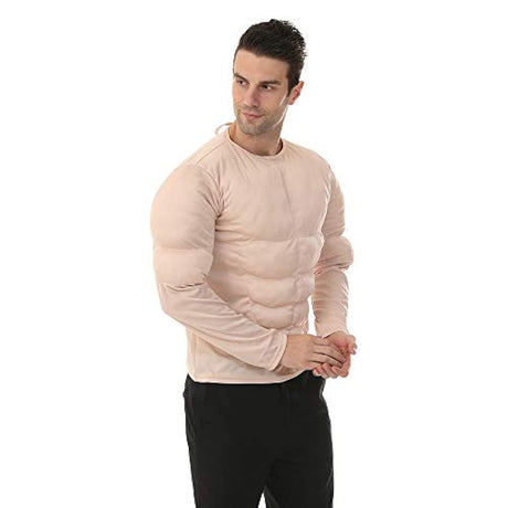 Disfraces - Camisa muscular para hombre, culturista