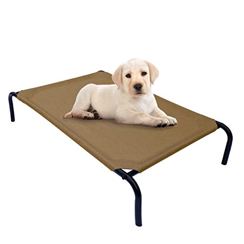 Cama elevada con marco de acero para mascotas portátil