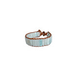 Pulseras y tobilleras de piel con forma de tubo de cristal