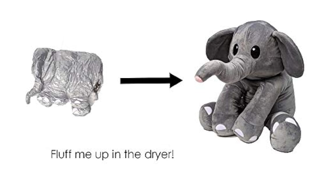 Peluche de Elefante color gris, 24.0in, Hudz Kidz
