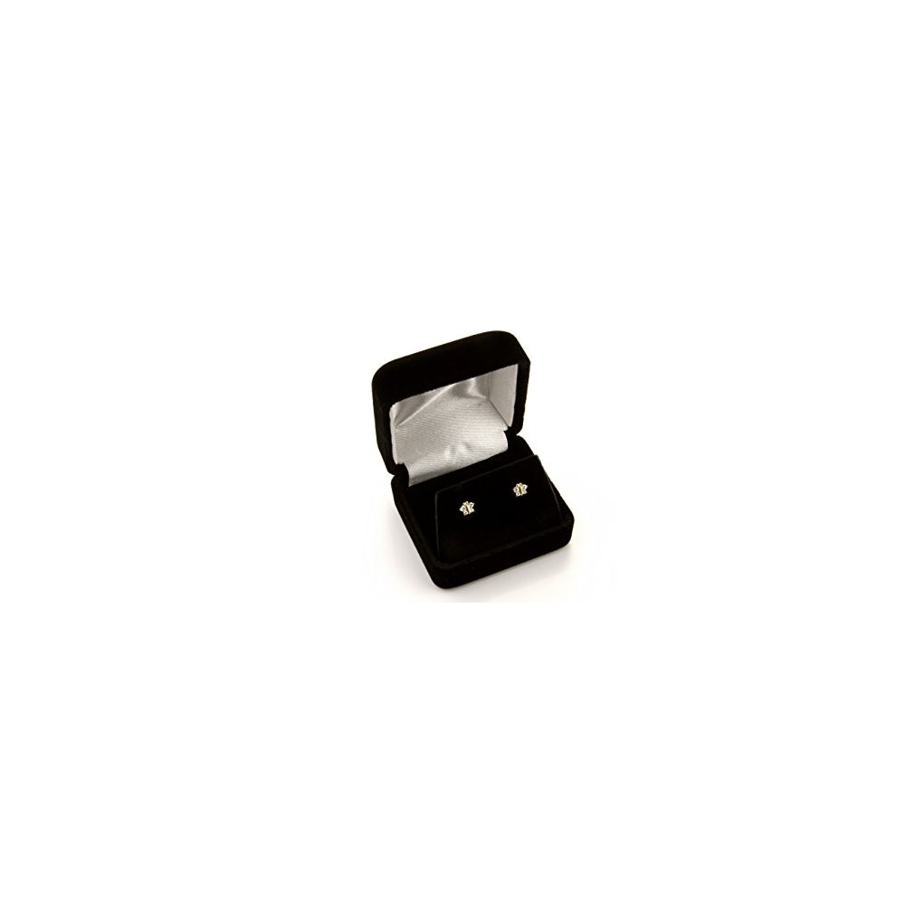 Aretes de bola de oro blanco de 14 quilates con rosca