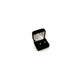 Aretes de bola de oro blanco de 14 quilates con rosca