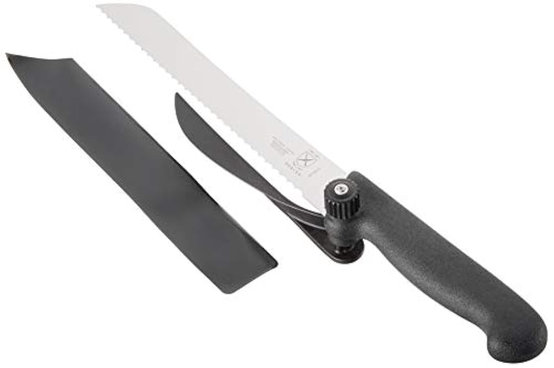 Cuchillo culinaria con guía de corte ajustable, color negro