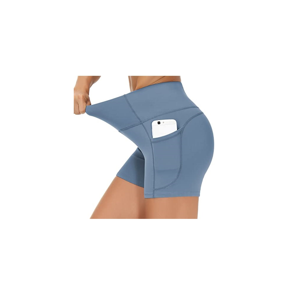 Shorts cortos de yoga para mujer con cintura alta talla S