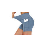 Shorts cortos de yoga para mujer con cintura alta talla S