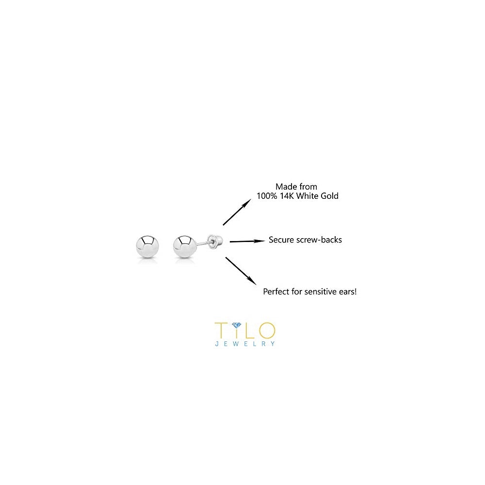 Aretes con perlas y tuerca reversible de oro blanco
