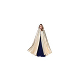 Disfraces de Capa de terciopelo capucha beige talla única