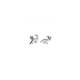 Aretes de dinosaurio Tornillo  de acero quirúrgico