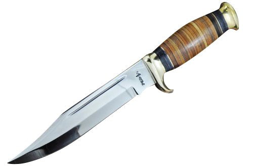 Cuchillo Bowie de caza hecho a mano de acero