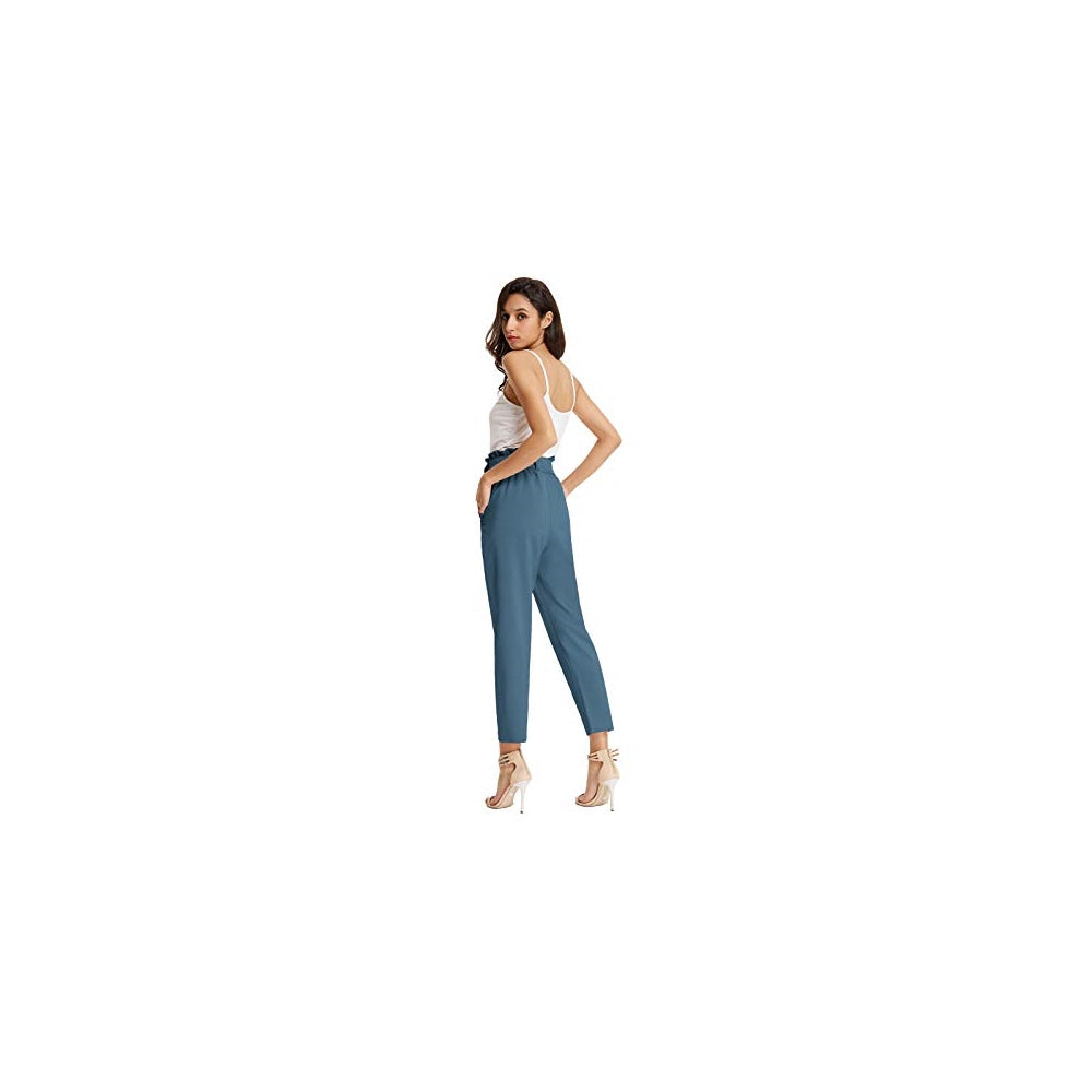 Pantalones de mujer con bolsillos, cintura alta Talla XS