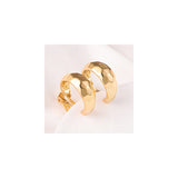 Aretes de aro chapados en oro de 18 quilates para mujeres