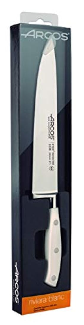 Arcos Riviera–Cuchillo de cocinero forjado con mango blanco
