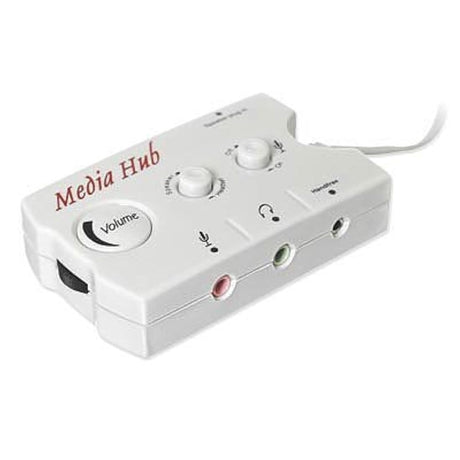 Conmutación de audio Altavoz/auriculares Hub - Manhattan
