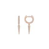 Aretes colgantes chapados en oro de 14 quilates para mujer