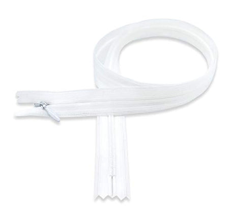 Único invisible beulon cierre YKK Ocultar (1 / Pack), 00030, 30 pulgadas, Blanco, 1, 1
